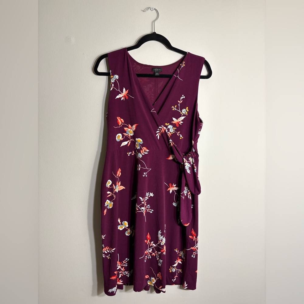 Floral Wrap Dress - Purple